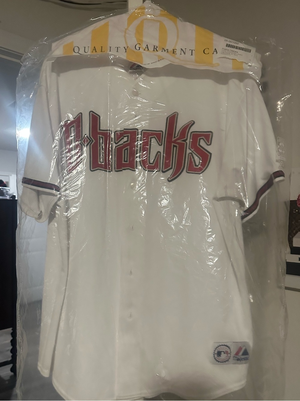 Majestic Arizona D-backs White Jersey with Maroon Logo